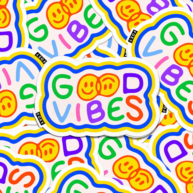 Good Vibes Rainbow - Sticker